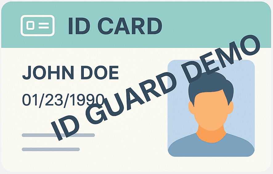 Preview of watermarked ID